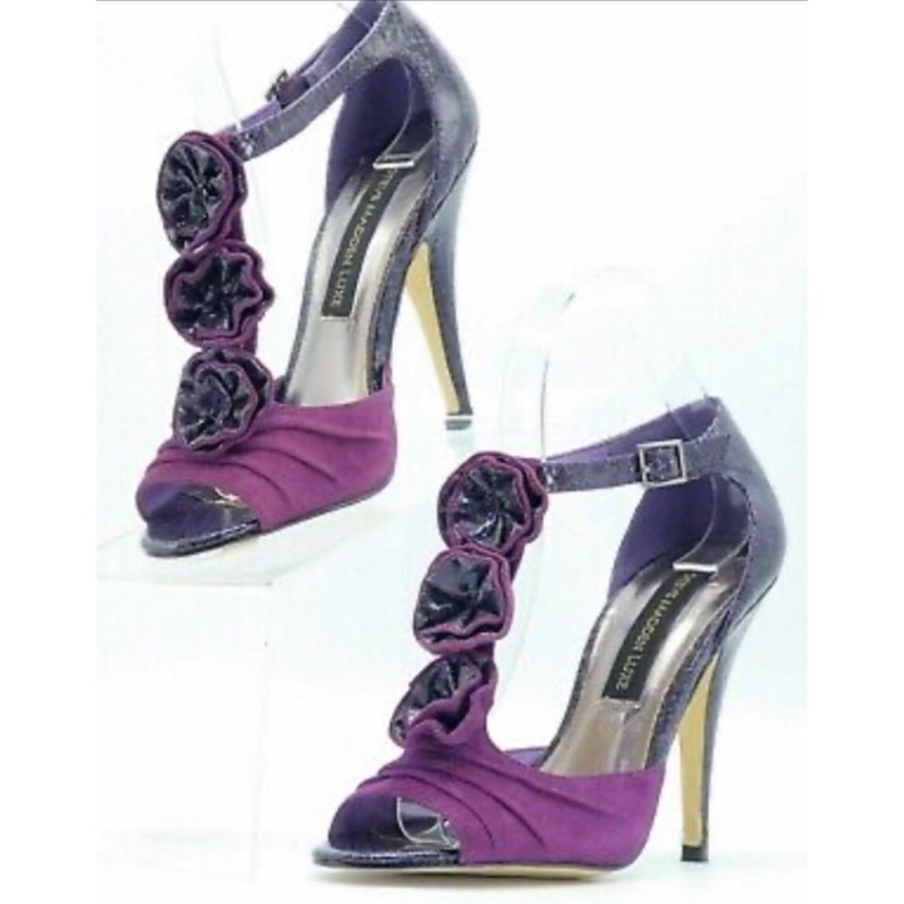 Steve Madden Luxe Plum Open Toe Heels